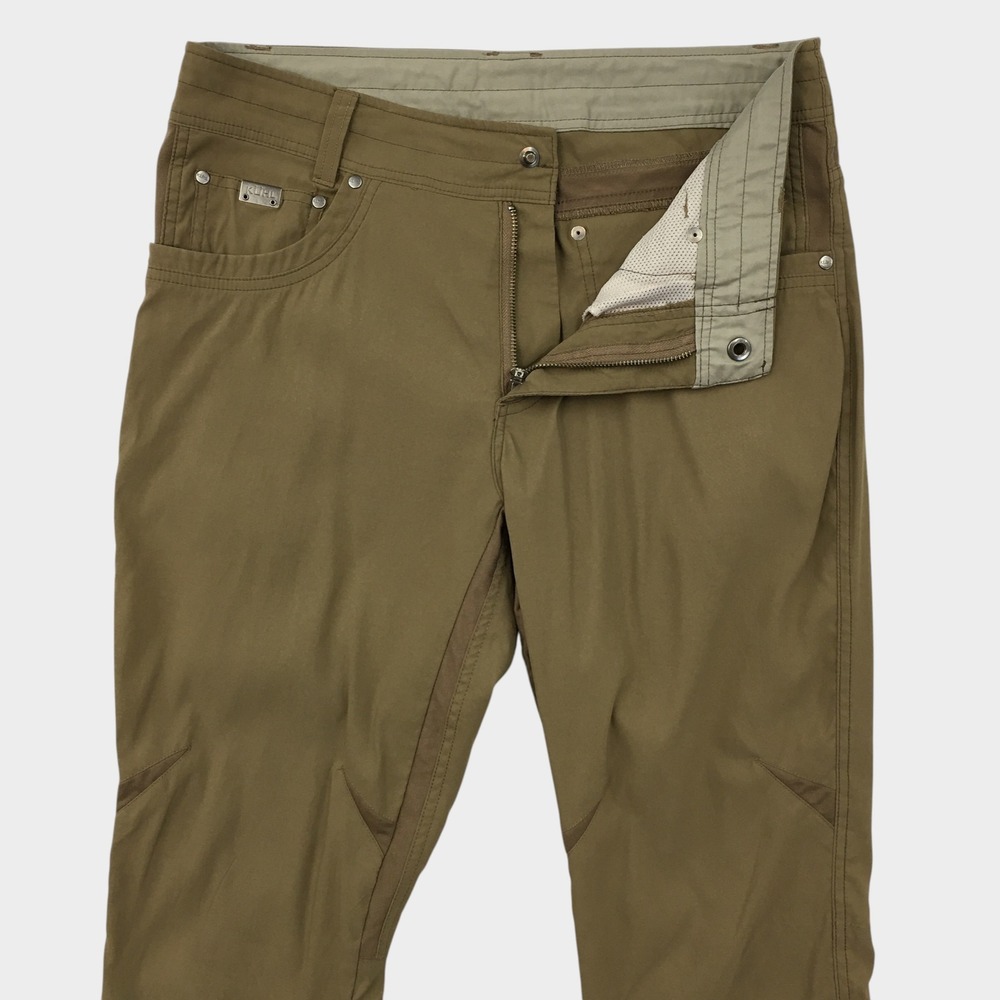 Kuhl Renegade Aktion Pants Mens 32x32 Khaki Brown Tapered Hiking Outdoor 5175